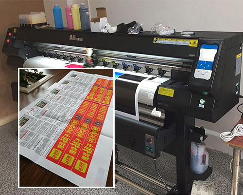 益陽安化蔣老板:現(xiàn)場看機 簽訂合同采購煥圖1.8米寫真機